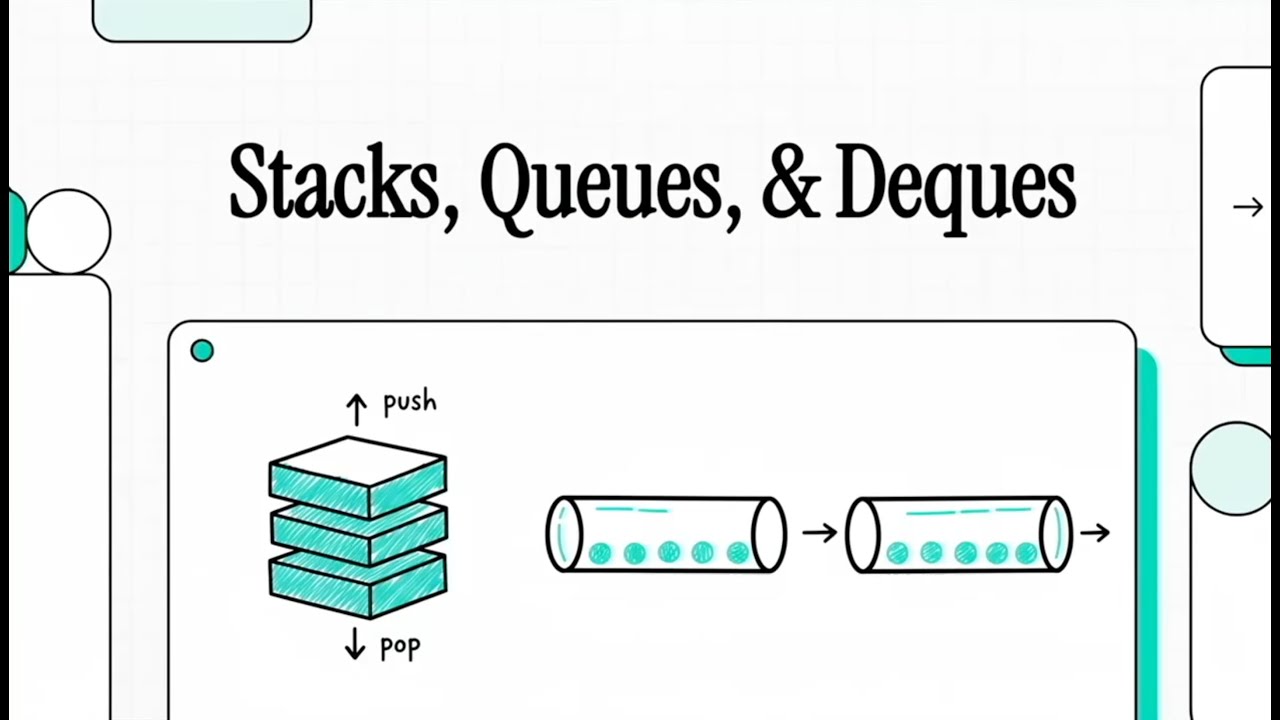 CS101-6: Stacks, Queues & Deques Explained (With a Real Coding Problem)