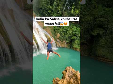 India ka Sabse beautiful waterfall😱😍 #shorts #youtubeshorts #meghalaya