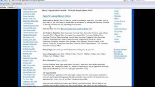 Macy's Job Application Online