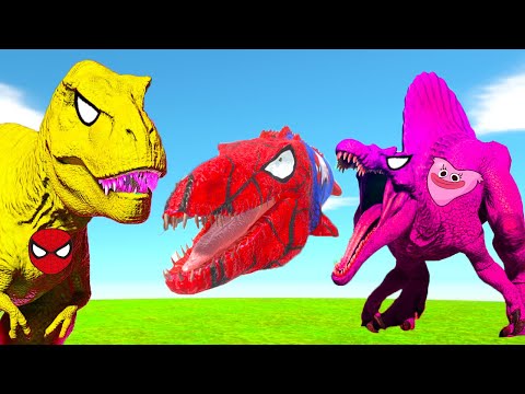 Hunting found Jurassic world evolution 2 Dinosaurus T-rex vs Mosasaurus Superheroes - ARBS