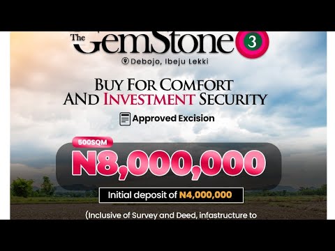 Land For Sale Gemstone Estate Phase 3 Idado Eleko Ibeju Lekki Lagos Ibeju-Lekki Lagos