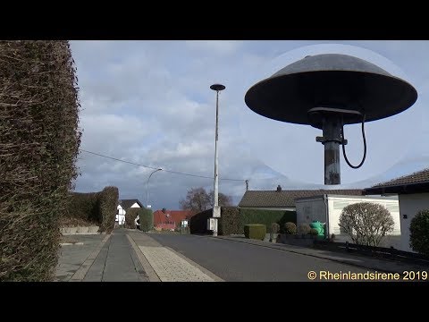 Sirenenprobe Rheinbach - Alte E57-Sirene - Mastmontage