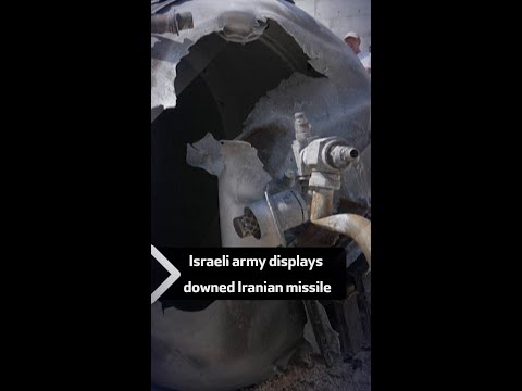 Israeli army displays downed Iranian missile