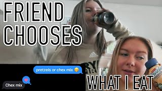 YOUTUBER CHOOSES WHAT I EAT IN A DAY | Collab with @beautybyashleyTV