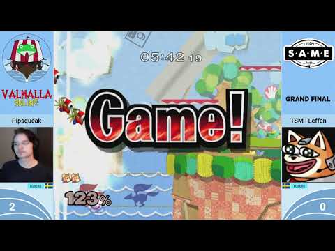 Pipsqueak becomes the Valhalla Online singles champion over Leffen (playing on Frame 1)