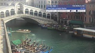 Venice Italy Live Cam - Rialto Bridge in Live Streaming from Palazzo Bembo - Live Webcam Full HD