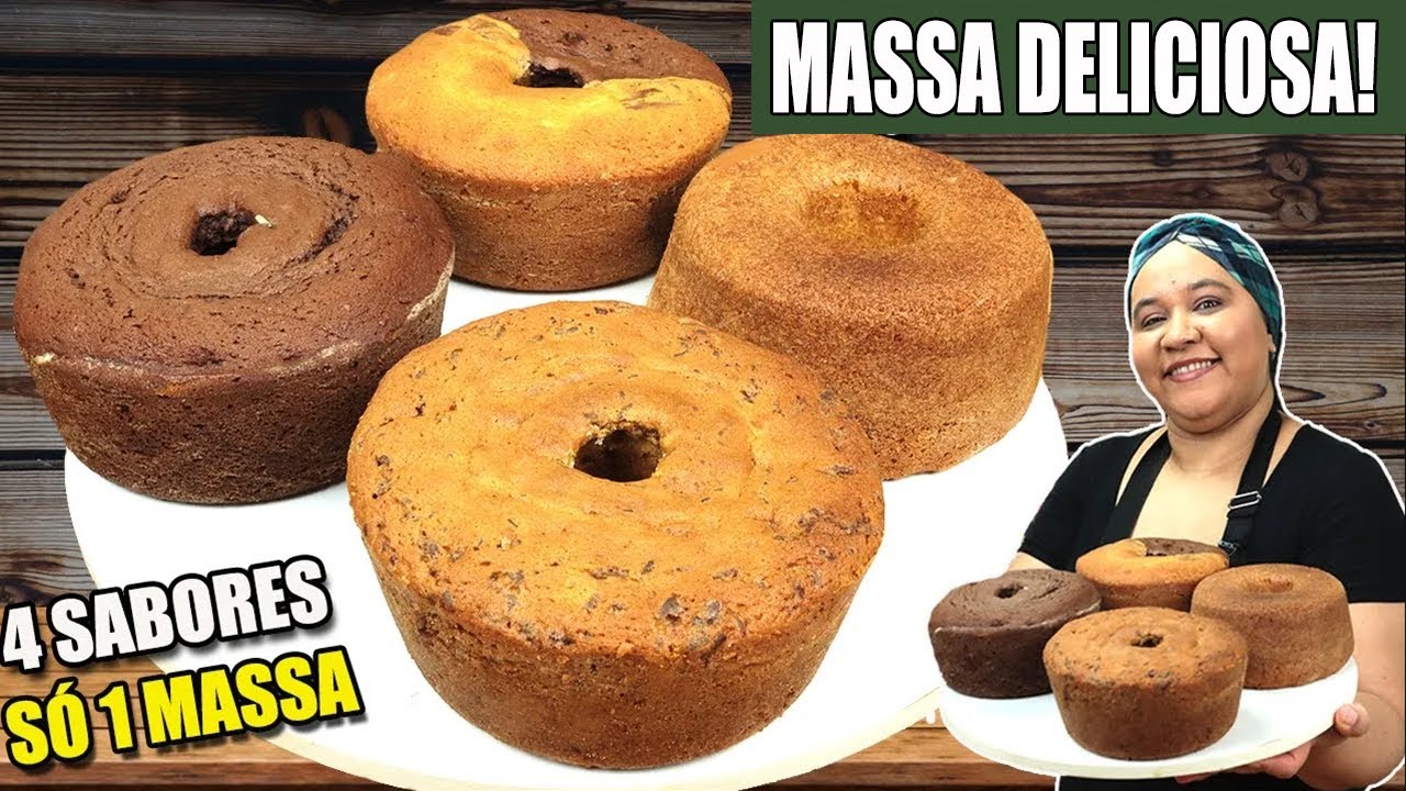 Fiz 4 Sabores de BOLO CASEIRO Com Uma Massa Base Faça e Venda Muito !! Cozinha sem misterio