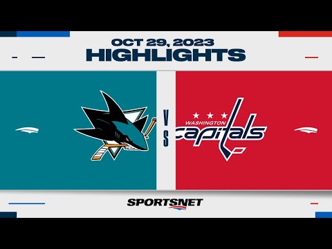 NHL Highlights | Sharks vs. Capitals - October 29, 2023