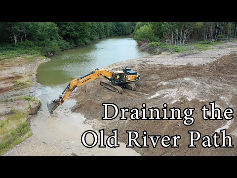 Edenville Dam Draining the Old River Path and Removing the Plug