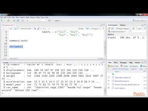 R Data Analysis Solutions Machine Learning Tech Create Standard Data Summary| packtpub com