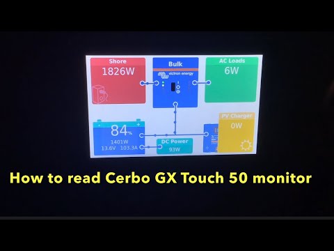 How to read Victron Cerbo gx touch 50 monitor