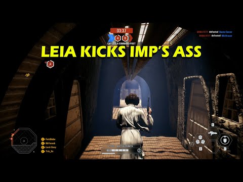 Star Wars Battlefront II - Leia kicks Imps ass