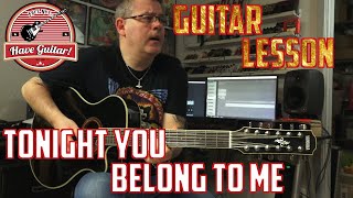 Tonight You Belong to Me by Paul Stanley/KISS|Rhythm &amp; Lead guitar lesson with Tabs