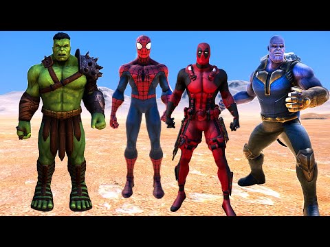 10.000 Hulk Yenilmezler VS 500 Thanos - Süper Kahramanlar