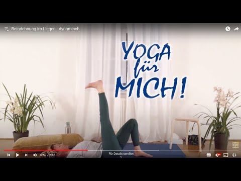 Beindehnung im Liegen - dynamisch