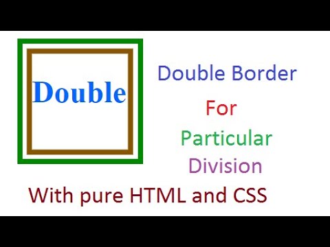 Create awesome double border for particular division with two colors by using pure HTML and CSS