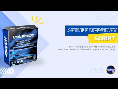 Article Directory Script video demo
