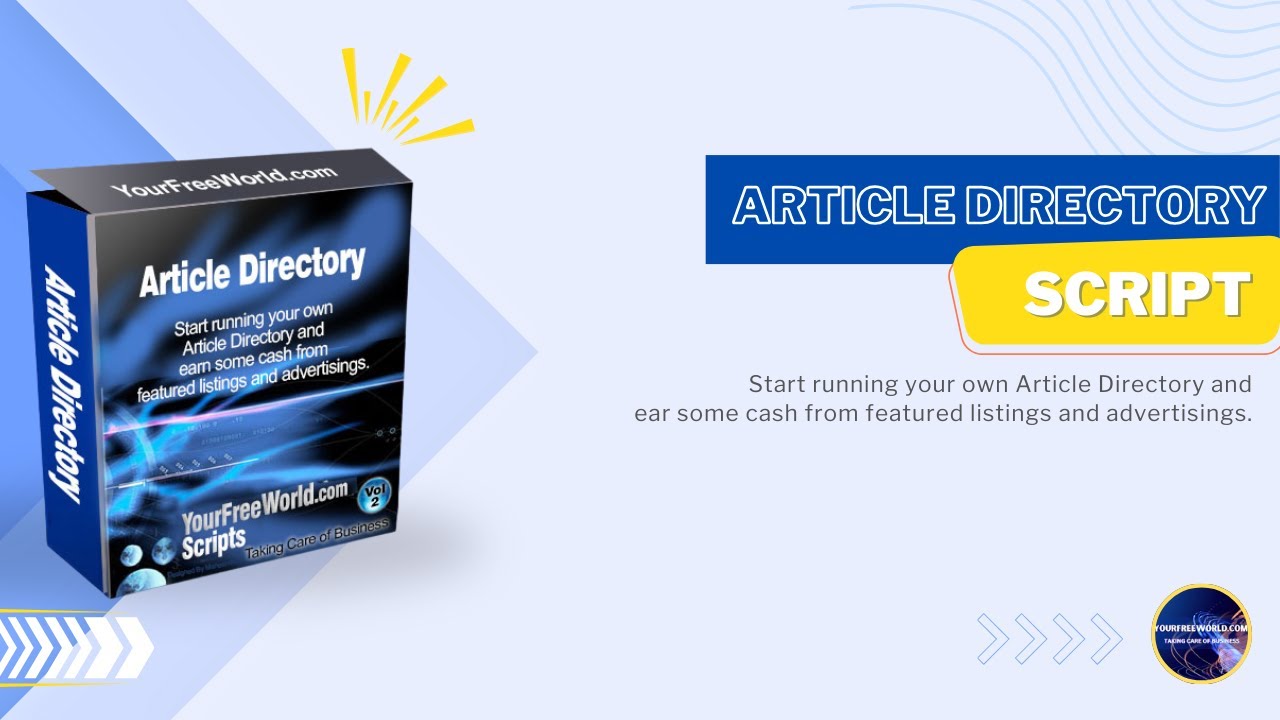 PHP Article Directory Script Admin area - How to Use