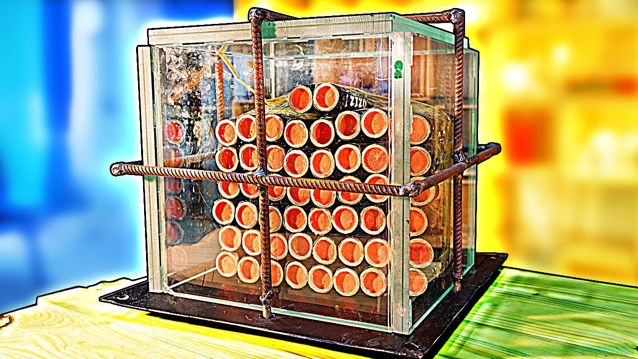 Что если В КУБЕ из БРОНЕСТЕКЛА взорвать 50 самых мощных КОРСАРОВ-12!?..🔥