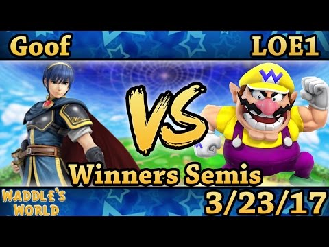 Waddle's World - Goof (Sonic,Marth) Vs. LOE1 (Wario) Smash Wii U Winners Semis