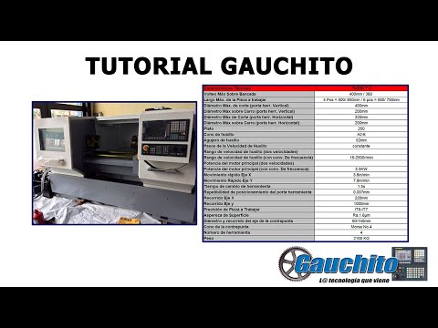 Torno CNC Siemens 808 Gauchito CURSOS Y TUTORIAL
