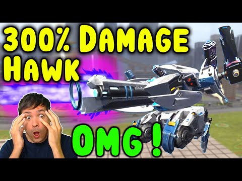 OMG! 300% Damage HAWK & Drone Mk2 Gameplay - War Robots  Live WR