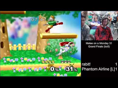 Melee on a Monday 31 - rabit! (Fox) vs Phantom Airline (Marth)