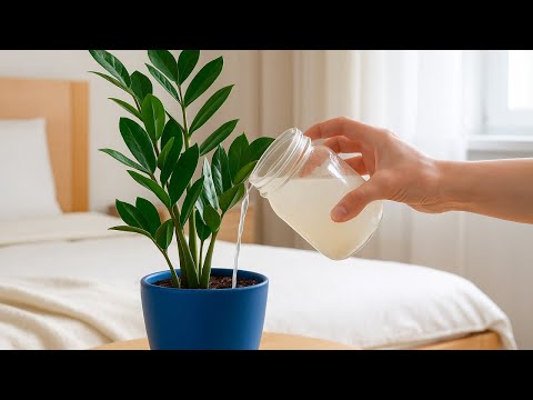 This fertilizer is free. Water it, and your Zamioculcas will sprout new leaves.