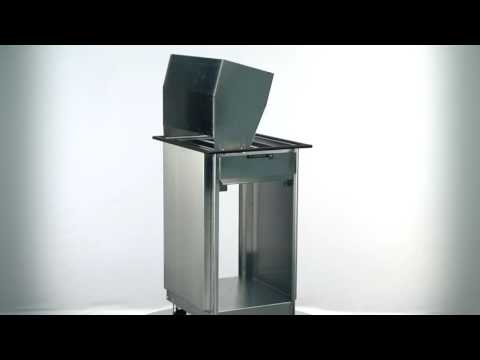 Lakeside 986 Stainless Steel Enclosed Mobile Tray Dispenser Cabinet w/ Flatware Rack 6 image