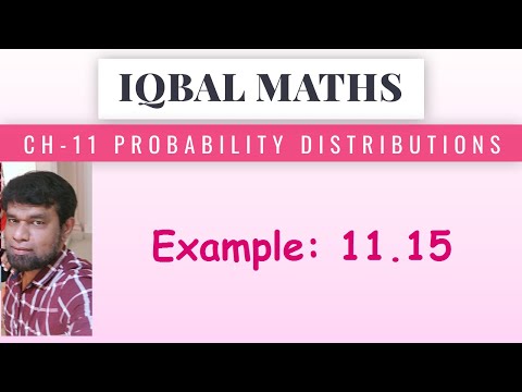 TN Class 12 Maths New Syllabus  Example 11.15 Chapter-11 Probability Distributions
