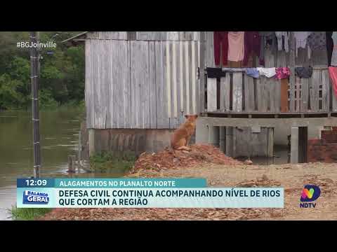 Cheia do Rio Iguaçu deixa centenas de desabrigados no Planalto Norte