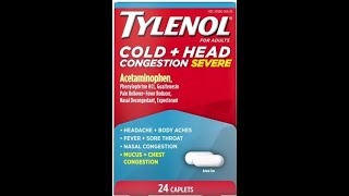 Tylenol Cold + Head Congestion Severe Medicine Caplets, 24 ct.