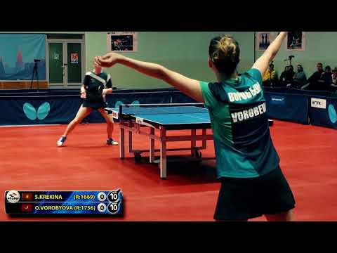 2.KREKINA - VOROBYOVA RUSSIAN Championship table tennis настольный теннис