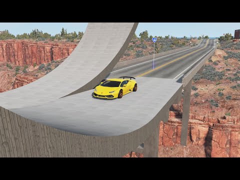 Lamborghini Huracán Car vs Loop Bridge | BeamNG Drive