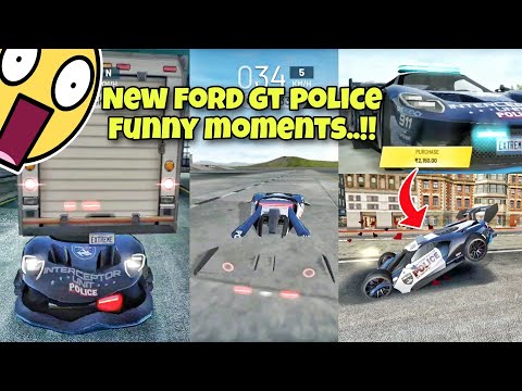 New ford gt police skin😱Funny moments🤣 Extreme car driving simulator🔥