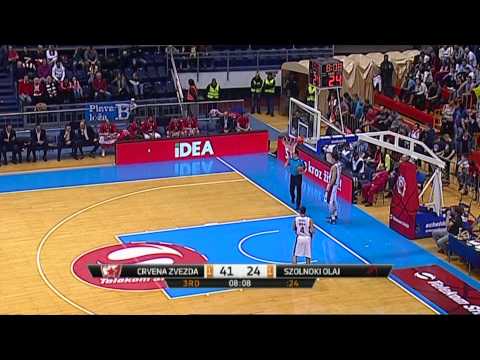 ABA Liga 2014/15, Round 20 match: Crvena zvezda Telekom - Szolnoki Olaj (1.2.2015)