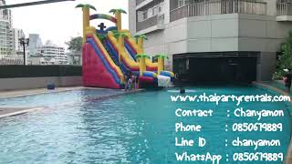 Inflatable coconut water slide