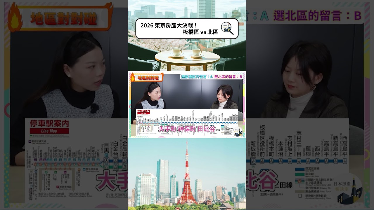 2026東京買房決戰！【板橋區 vs 北區】誰才是投資潛力王？6000萬日幣選潛力股還是績優股？｜東京房產PK系列EP.1 |日本買房 | 日本投資#日本買房 #房地產投資 #日本不動產 #日本房產
