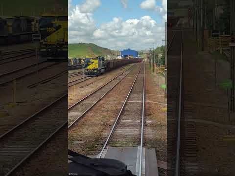 MRS - GE AC44i #3427-7 remota auxiliando o minério carregado passando na linha 4 do Pátio do P1-07.