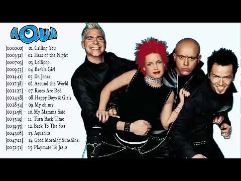Aqua Greatest Hits Playlist  -  Aqua Top 20 Best Songs Dance 90 s