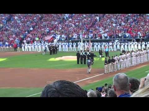 World Series Game 3 Starting Lineup & National Anthem.MP4