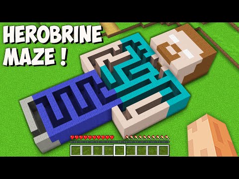 This is THE BIGGEST MAZE inside GIANT HEROBRONE in Minecraft! I found NEW SECRET HEROBRINE MAZE!