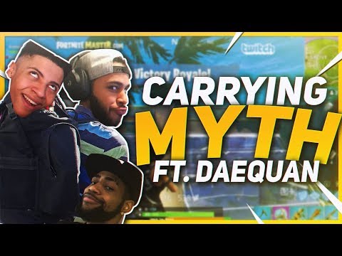 TSM Hamlinz - CARRYING MYTH! SQUADS Ft. Daequan and Myth (Fortnite BR Full Game)