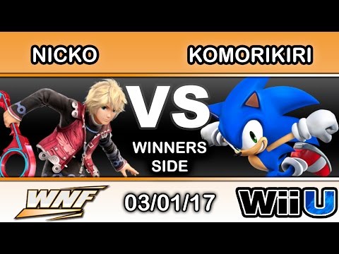 WNF 1.3 - 2S FAD | Nicko (Shulk) Vs. 2GG | komorikiri (Sonic) Winners Side - Smash Wii U