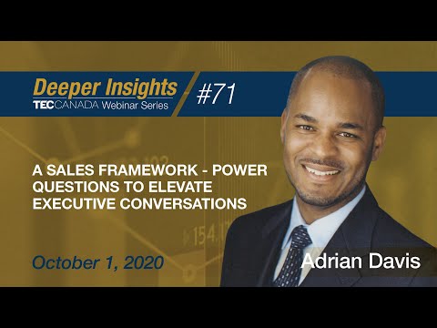Adrian Davis   A Sale Framework Power Questions To Elevate Executive Conversations