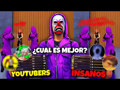 JUGAMOS CON LA SENSIBILIDAD DE LOS YOUTUBERS MÁS INSANOS 🔥😱 FREE FIRE