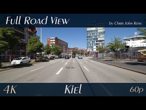 Kiel, Germany: Südfriedhof/Vorstadt, Bahnhofstraße, Kaistraße - 4K (UHD/2160p/60p) Video