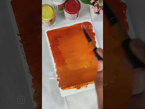 Acrylic painting / nature painting / sunset painting #silhouette #naturepainting