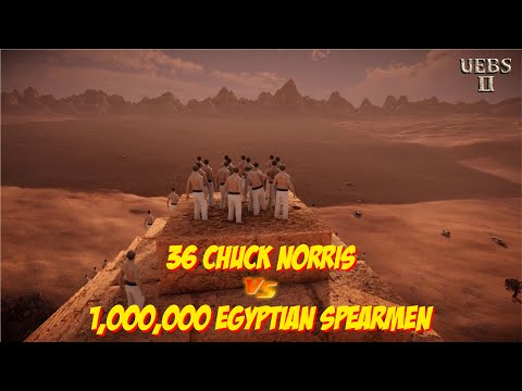 CHUCK NORRIS vs EGYPTIAN SPEARMEN [Requested by Subscriber] | Ultimate Epic Battle Simulator 2