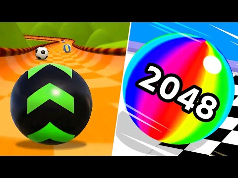 BALL RUN 2048 VS RACING BALL MASTER ALL level gameplay iOS Android #gaming #viral #gameplay